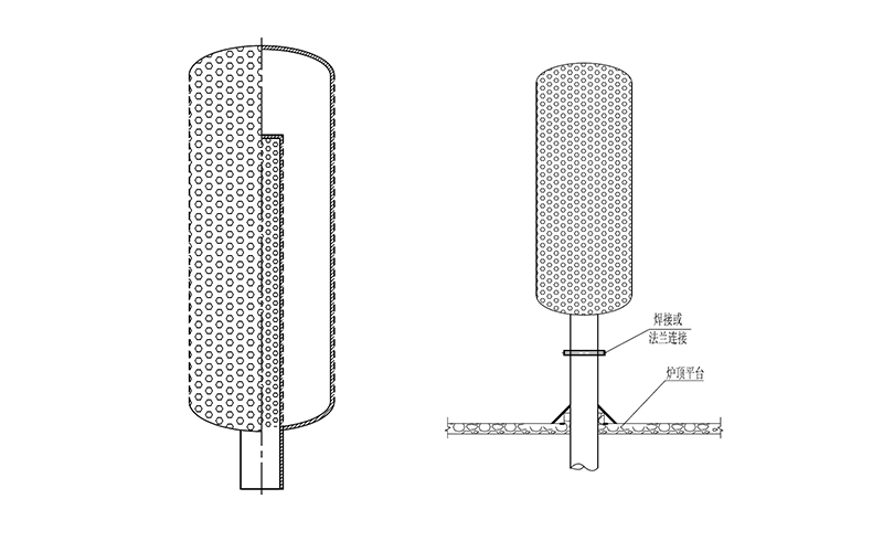 小孔型蒸汽消声器产品结构图