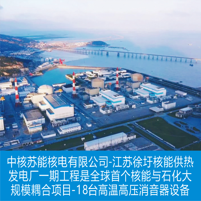 中核苏能核电有限公司-江苏徐圩核能供热发电厂一期工程是全球核能与石化大规模耦合项目-18台高温高压消音器设备